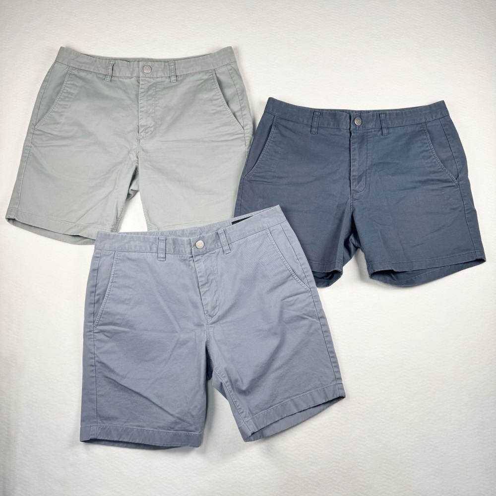 Bonobos Men 32 Slim Fit Lightweight Preppy Flat Front Chino Short Bundle B12